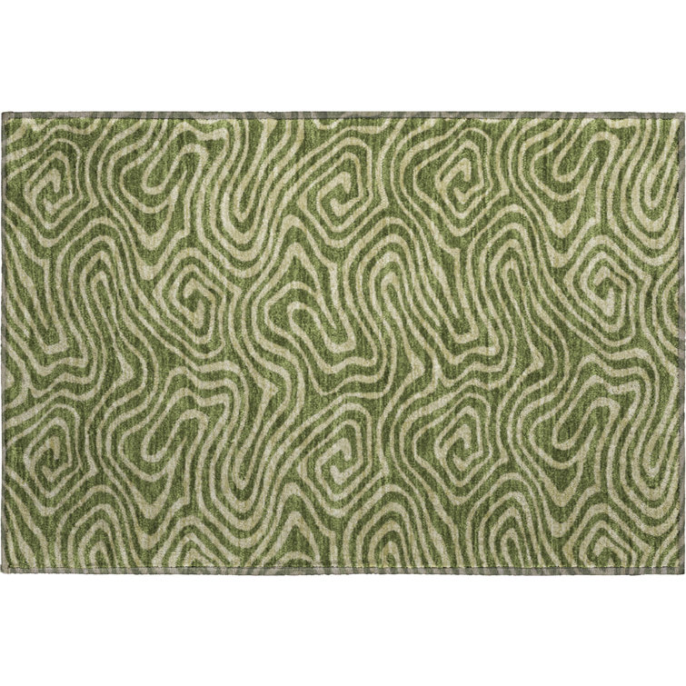 Premium Machine Washable Colmenero AMF1020 Swirls Rug