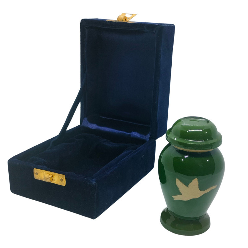 Rodier Handmade Flying Geese Keepsake, Green/Gold