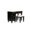 Meuble-lavabo traditionnel avec tabouret noir