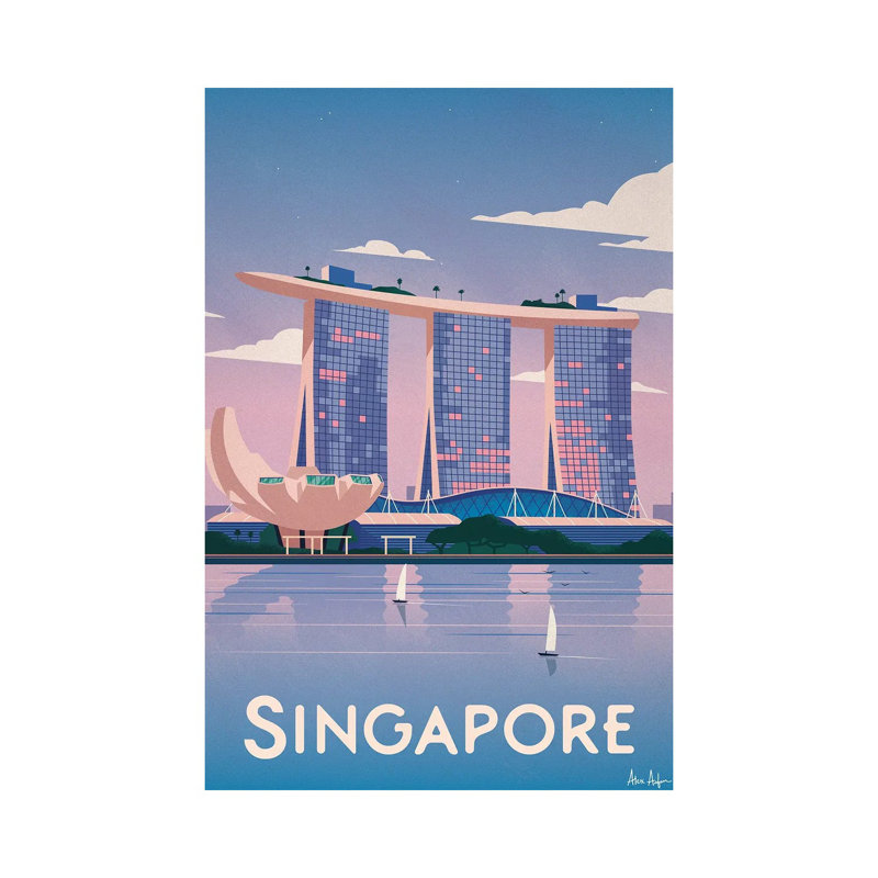 Singapore - Wrapped Canvas Print, 20.32 cm H x 30.48 cm W