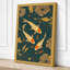 Golden Koi and Lotus Japandi - Wrapped Canvas-1874535545-1874535544