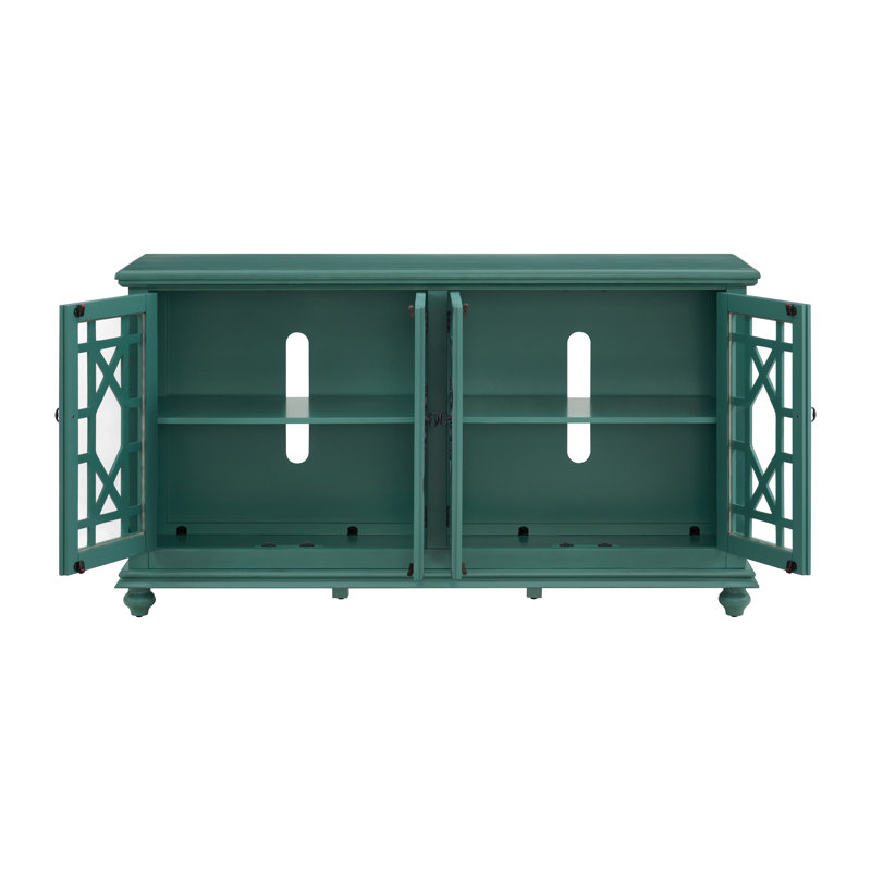 Ahmara 63'' Media Console for TVs up to 65”, Antique Teal-Green