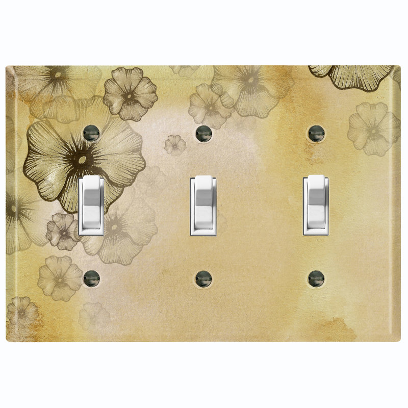 Nature Themed 3 - Gang Toggle Light Switch Standard Wall Plate