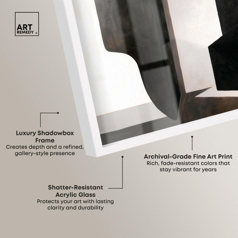 Décoration murale bohème Bold Assertion I Shadowbox Print par Art Remedy, cadre blanc, 55 x 37, H 37 po x l 55 po