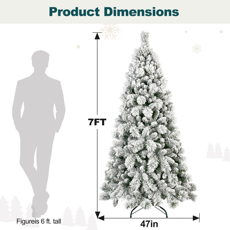 Arbre de Noël artificiel enneigé, 7'