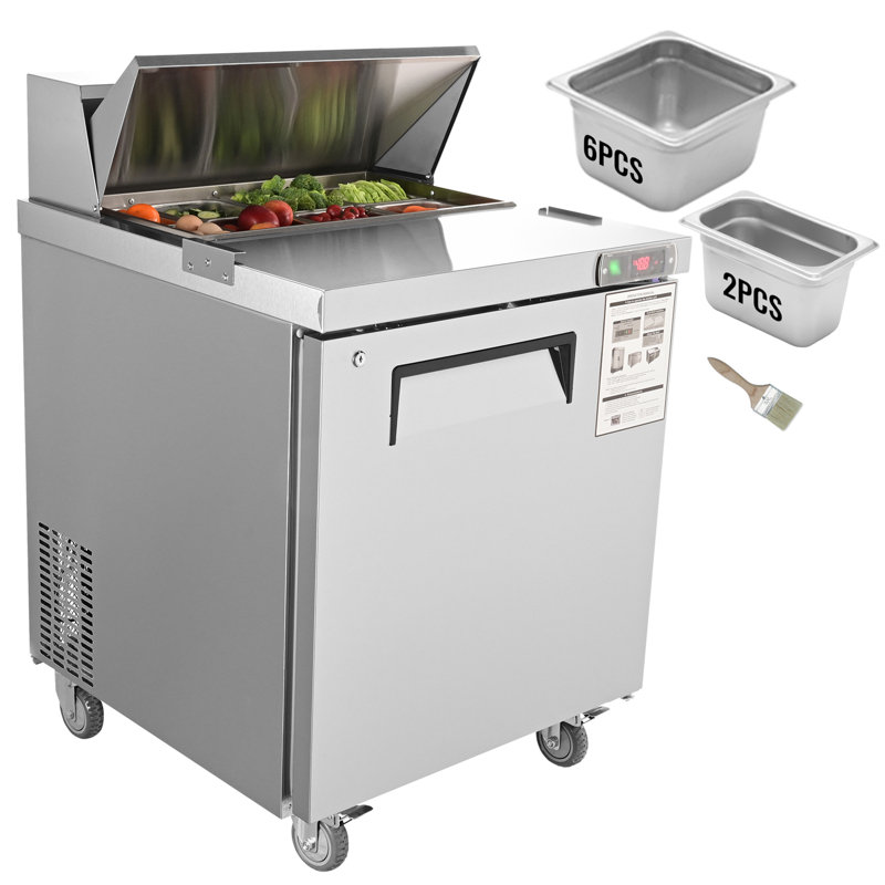 VEVOR 7.42 Cubic Feet Prep Refrigerator - 28''