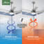 52" Aerodyne 5 - Blade Smart Standard Ceiling Fan with Lights and Remote-57282073