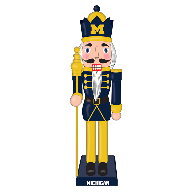 NCAA 12" Wooden Tabletop Nutcracker , NCAA Michigan