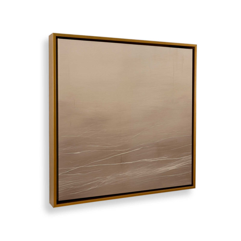 «Silken Sandrifts», reproduction sur toile, H 12,75 po x l 12,75 po x P 1,75 po, Cadre flottant or poli