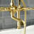 Kingston Brass Aqua Vintage Three-Handle 2-Hole Deck Mount Clawfoot Tub Faucet with Hand Shower-1579168613