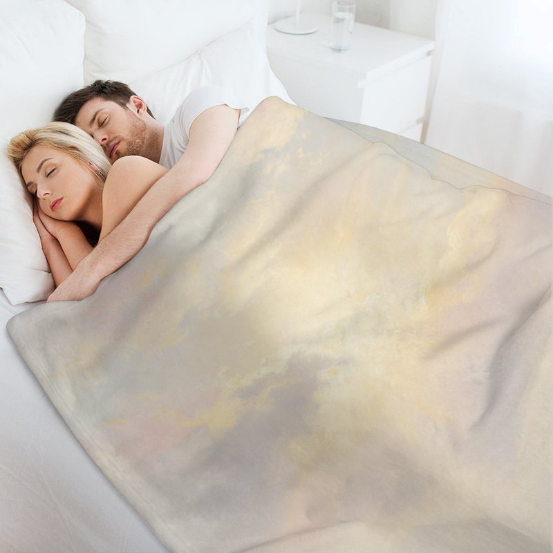 Jeté en flanelle Sunrise Misty Field Luxury, 60 x 80 po