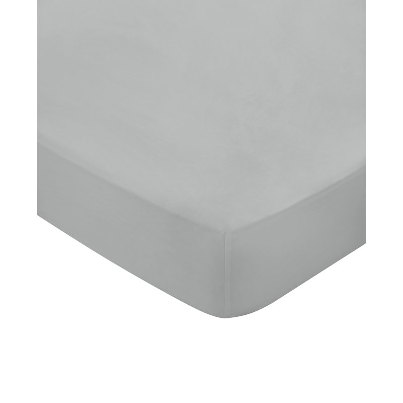 BOB 600TC EQYPTIAN COTTON Egyptian Cotton Fitted Sheet, Double (4'6), Grey
