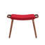 Repose-pieds en bois massif revêtu de lin 25 po Geta-677851319