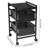 2-Tiermodern Black Rectangle File Storage Drawer Carts Carbon Steel File Storage Organizer On Wheels