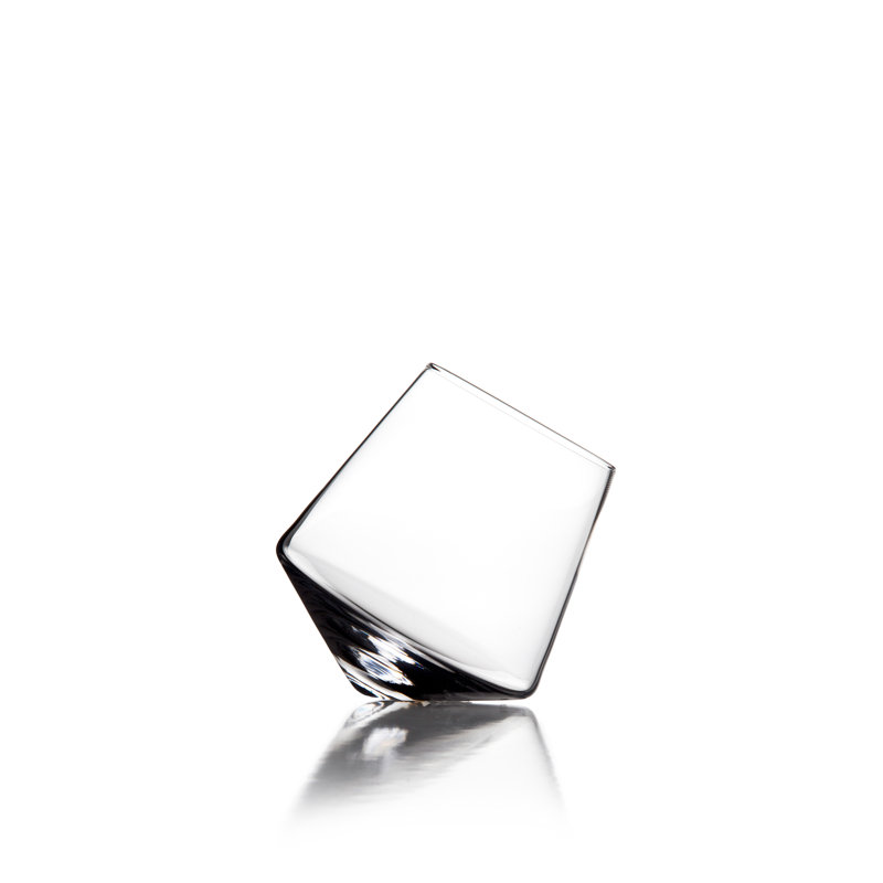 Ice Handmade Crystal Stemless Wine Glass, Clear