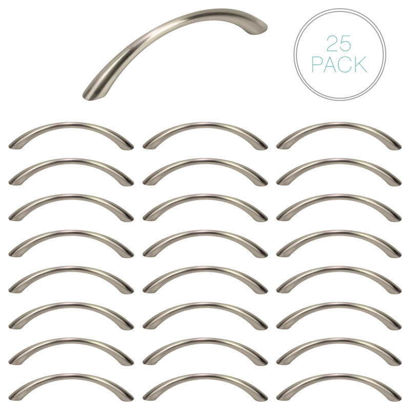 3 3/4" Center Arch Pull Multipack, Brushed Satin Nickel