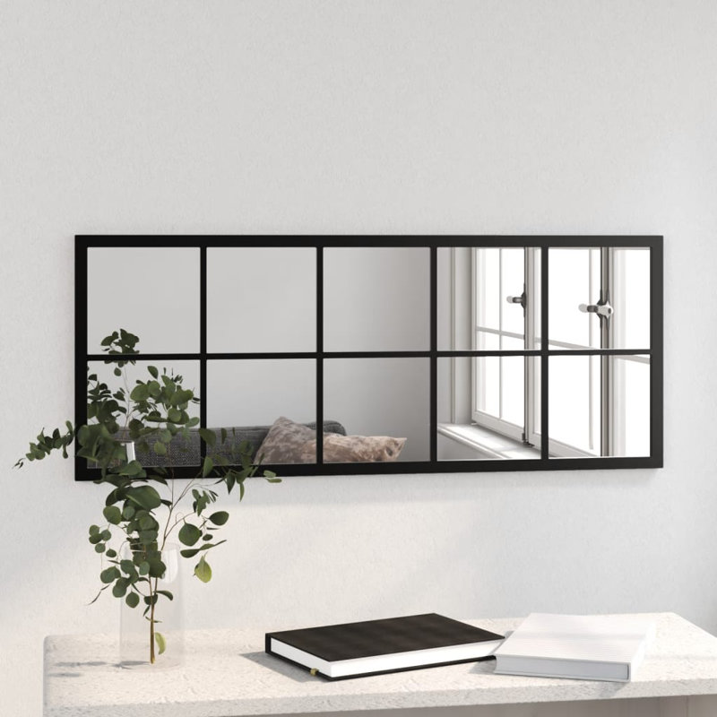Mikayia Rectangular Metal Wall Mirror, 100cm H x 40cm W