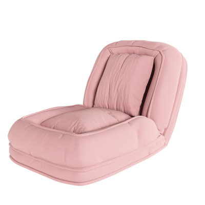 Foldable Lazy Pink Bed, 90 - 180 Metal Tilt Frame, 5 Locking Positions, Suitable For All Weights Bed With Adjustable Space Saving Design Small Spaces