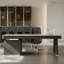 Black Rectangular Manufactured Wood with 5 drawers desk-109000087