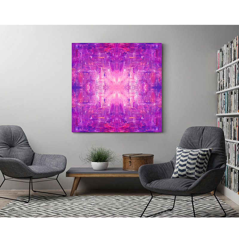 Four Purple Stars Painting by Irina Gorbman, 12" H x 12" W