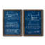 «Locomotive Blueprint I», ensemble de 2 impressions encadrées sur toile-940331276-940331315