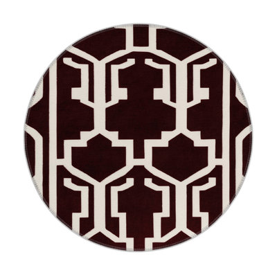 Trellis Red Indoor and Outdoor Area Rug