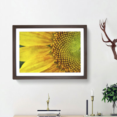 Petals of the Yellow Sunflower - Picture Frame Painting Print on MDF