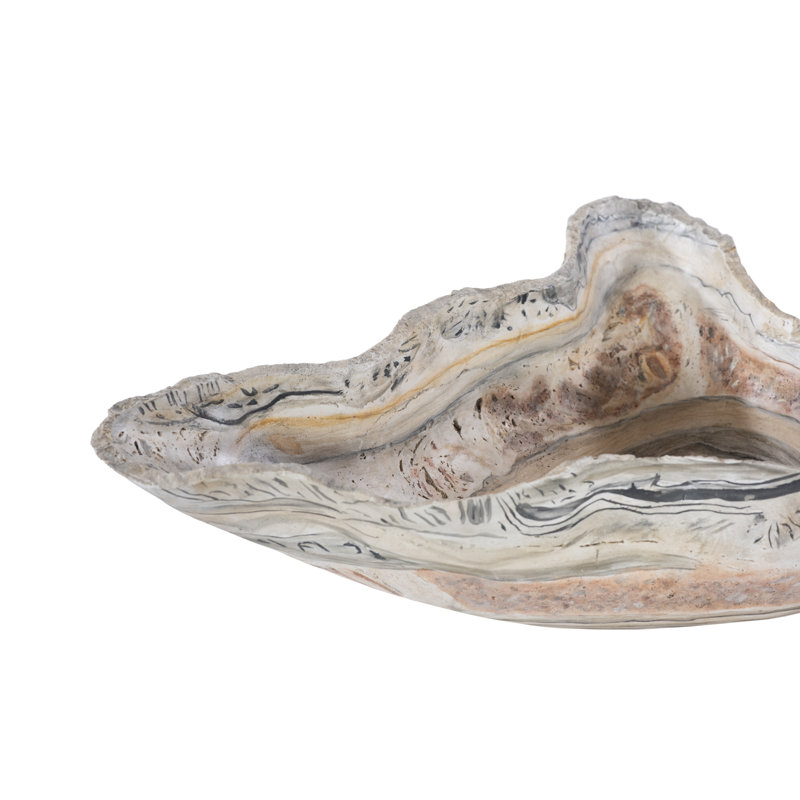 Abstract Decorative Bowl in Beige/Brown