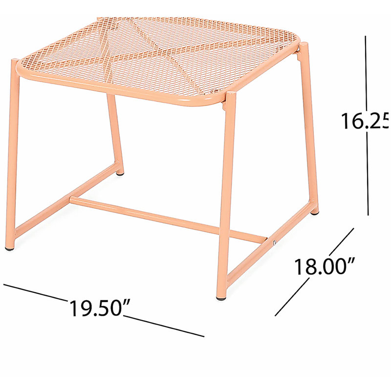 ELBA 15.5"H SIDE TABLE, Orange