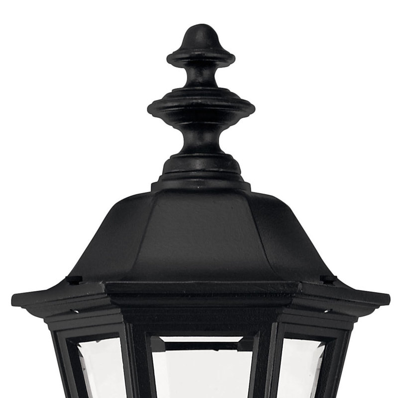 Black Beveled Glass Outdoor Wall Lantern