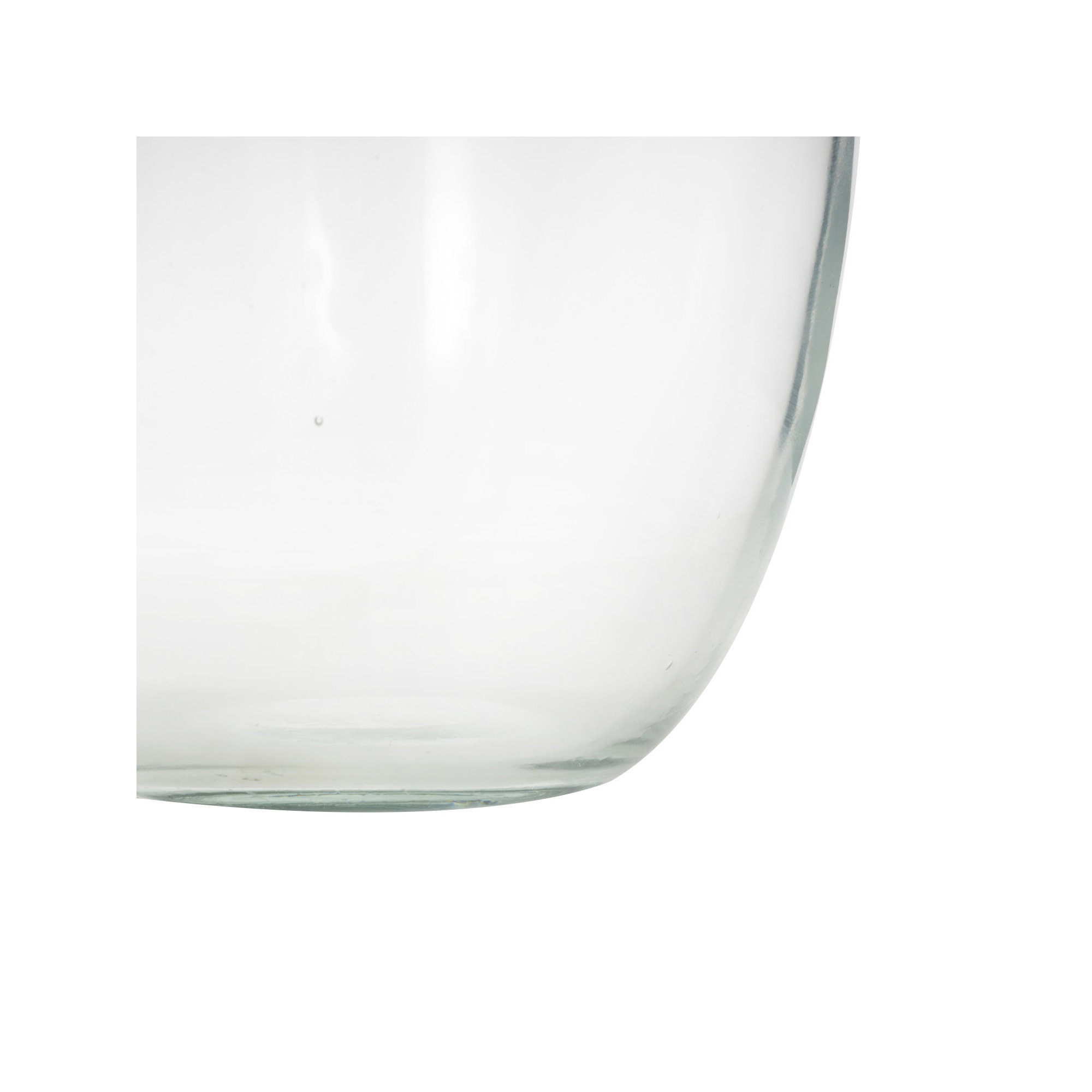 Cole and Grey Glass Wide Clear Decorative Vase, 10.5" H x 6" W x 6" D