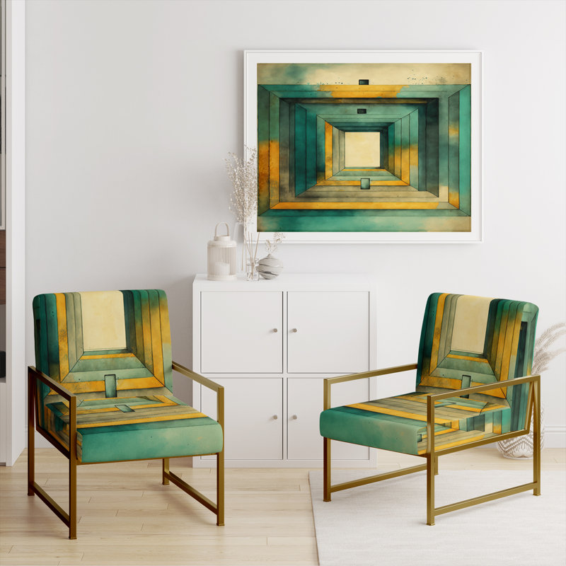 Fauteuil d'appoint rembourré Briadale, Doré