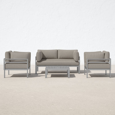 Ramsey 4 Piece Sofa Seating Group with Cushions -  AllModern, 77405C082208426CB41FC6FA4348EDB3