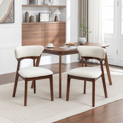 	Solid Wood Upholstered Dining Side Chair, Glam Velvet Kitchen Accent Chair