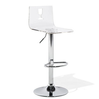 Haraway Swivel Adjustable Height Counter Stool with Metal Frame