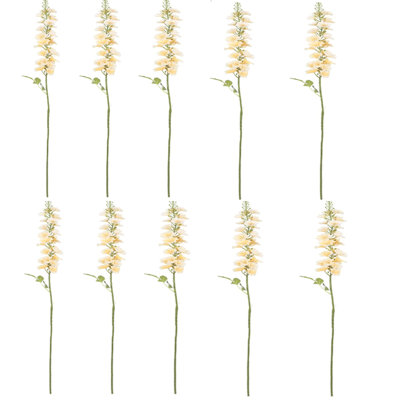 10Pcs 37.4inch Long 21pcs Artificial Lily of The Valley Pink Flowers Bell Orchid Flower Wedding Bouquet for Home Office Garden Wedding Party Decor