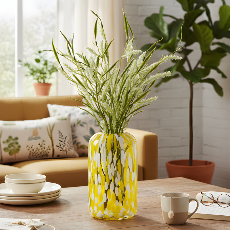 Lava Vase, 8.25", Yellow