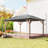 12' x 16' Hardtop Gazebo with Galvanized Steel Roof, Wood Permanent Pavilion Canopy Shelter with Clear Roof Top, UPF50+ Protection, Ceiling Hooks for Lawn, Backyard, Deck, Light Walnut-123821090