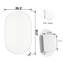 Armoire à miroir encastrée ovale 20,05 po x 34 po avec cadre en métal avec tablettes réglables, étagère de rangement de salle de bain blanche 20 po x 34 po-1261939682