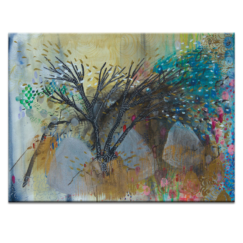 Missing Seattle Gold by Lia Porto - Wrapped Canvas Print