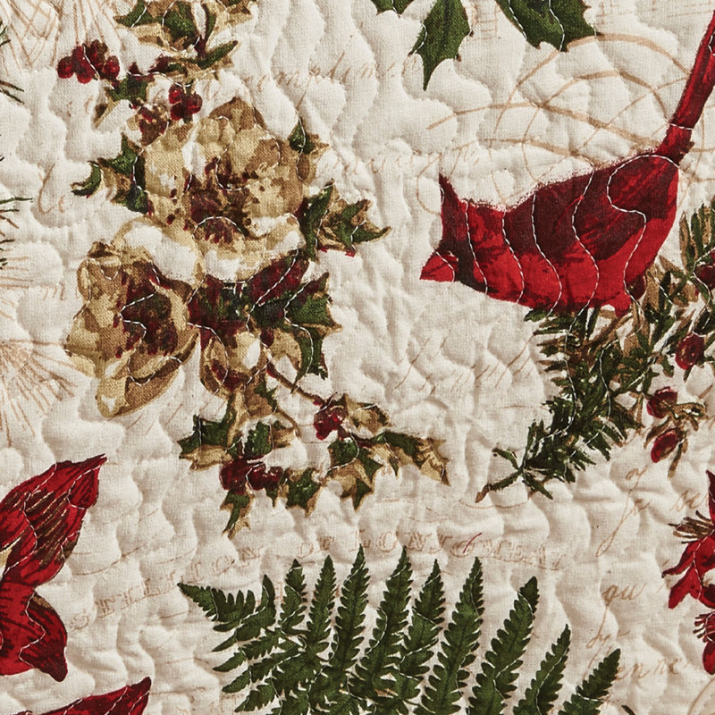 Nature Sings Table Runner - Off-White, 54" L x 13" W