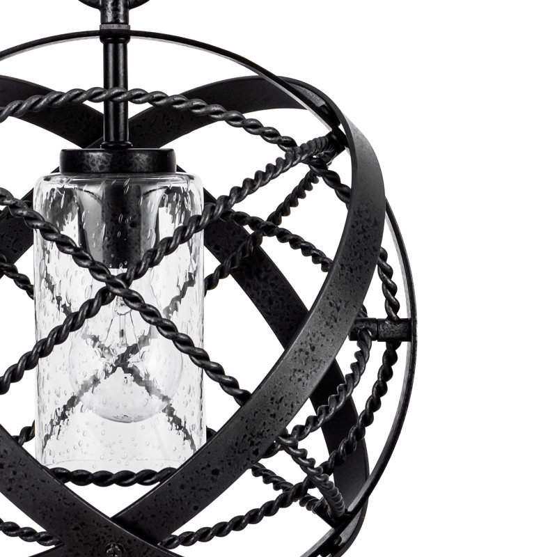 Luminaire suspendu sphère d'extérieur 1 lumière Tangled