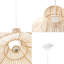 Luminaire suspendu en bambou en forme de cloche
