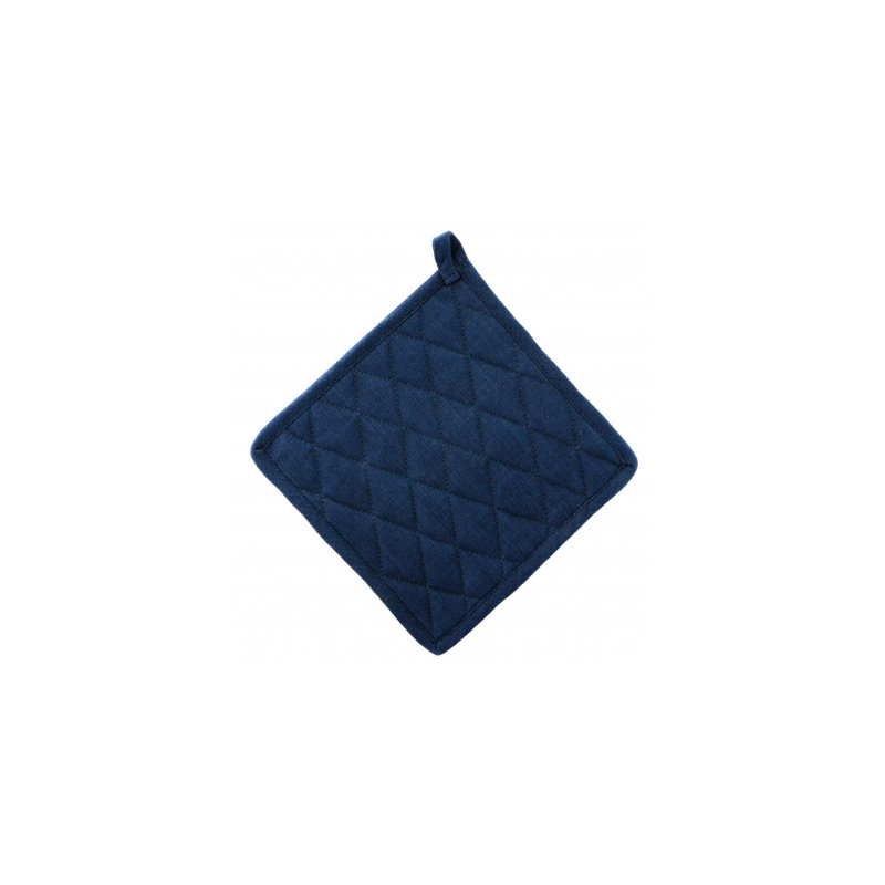 Gracie Oaks Kaviya Cotton Potholder Set, Navy Blue