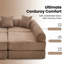 Canapé-lit modulaire pliable en forme de L sans dossier Ridge, canapé-lit Cloud-1136704080