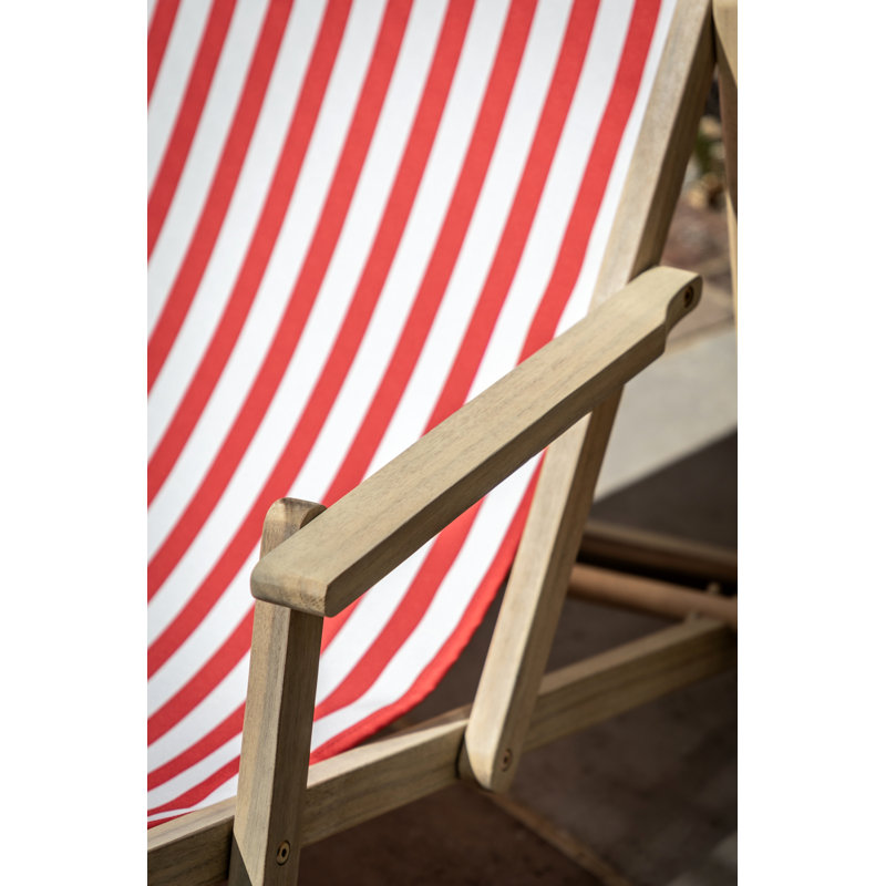 Newburyport Folding Deck Chair, Red