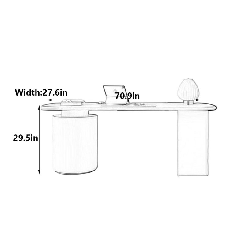 Foire foraine, Brun / Gris, H 29,5 po x l 70,9 po x P 27,6 po