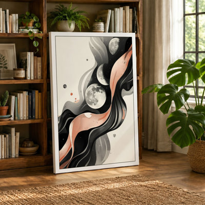 Flowing Moons Abstract - Wrapped Canvas