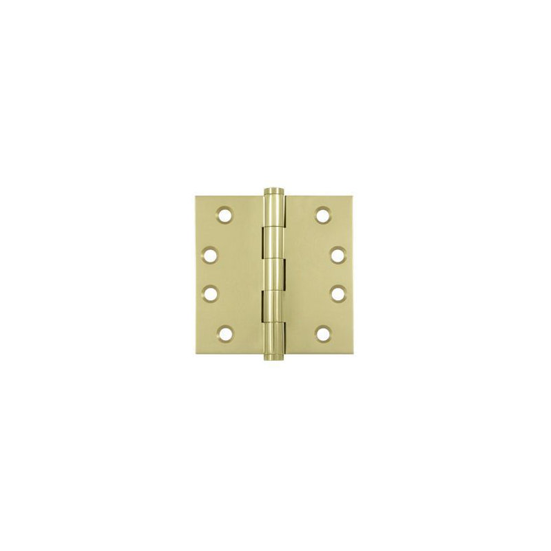 Butt Bearing Hinge, Unlaquered Brass, Solid Brass