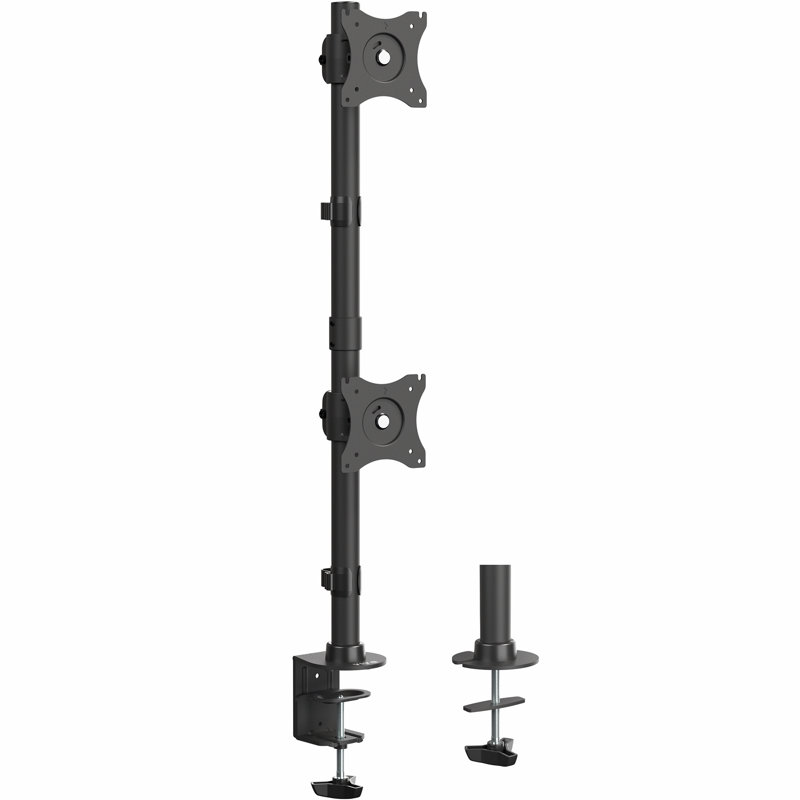 Support de bureau à double moniteur vertical